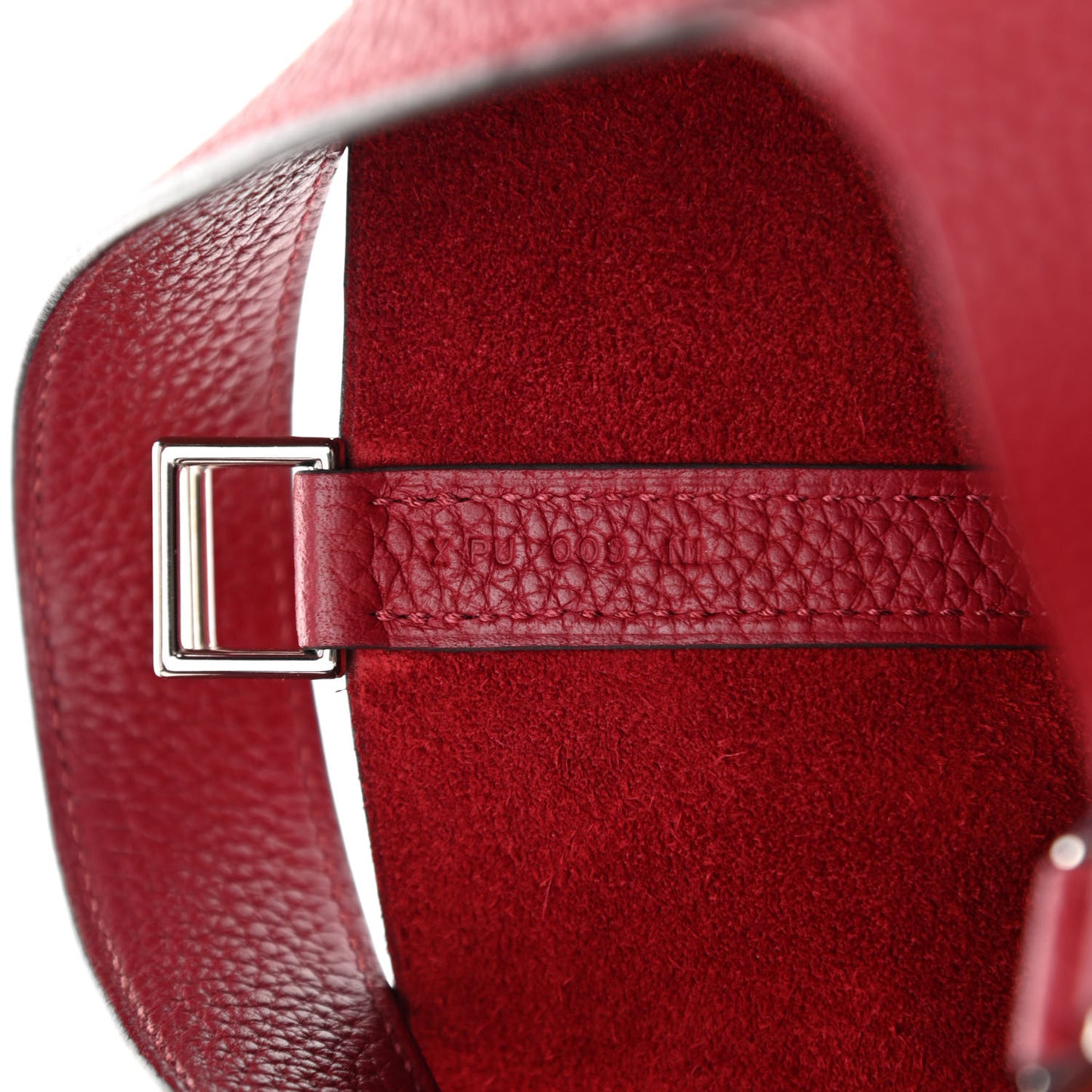 Taurillon Clemence Picotin Lock 22 MM Rouge Grenat