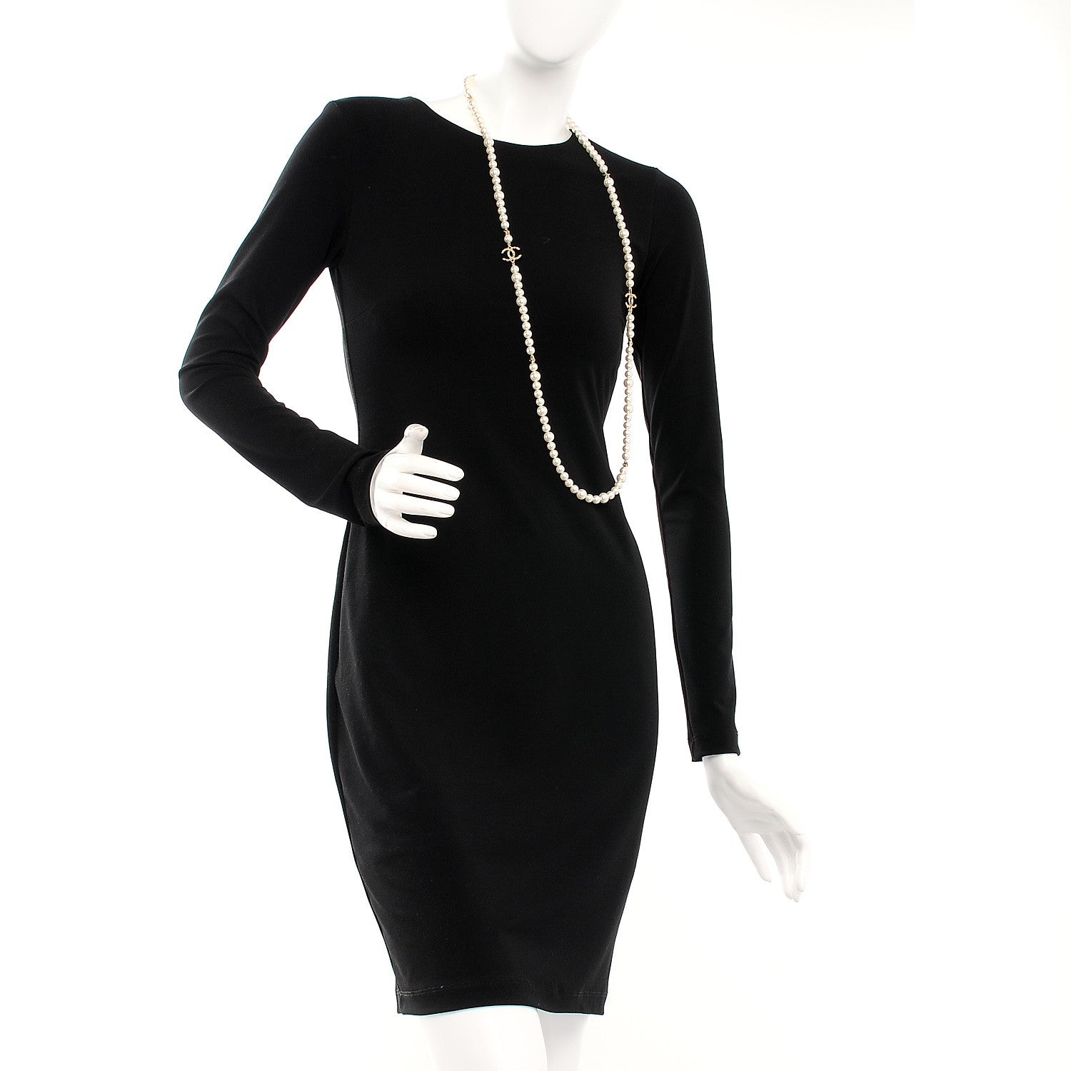 Chanel Graduated Pearl Studded CC Star Long Necklace Gold 2 of 8
