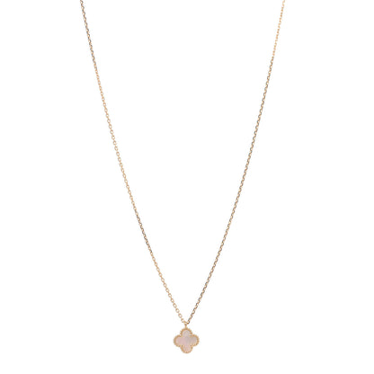 Van Cleef & Arpels 18K Yellow Gold Mother of Pearl Sweet Alhambra Pendant Necklace 1 of 5