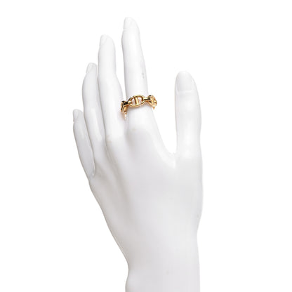 Christian Dior Metal CD Navy Ring M Gold 2 of 5