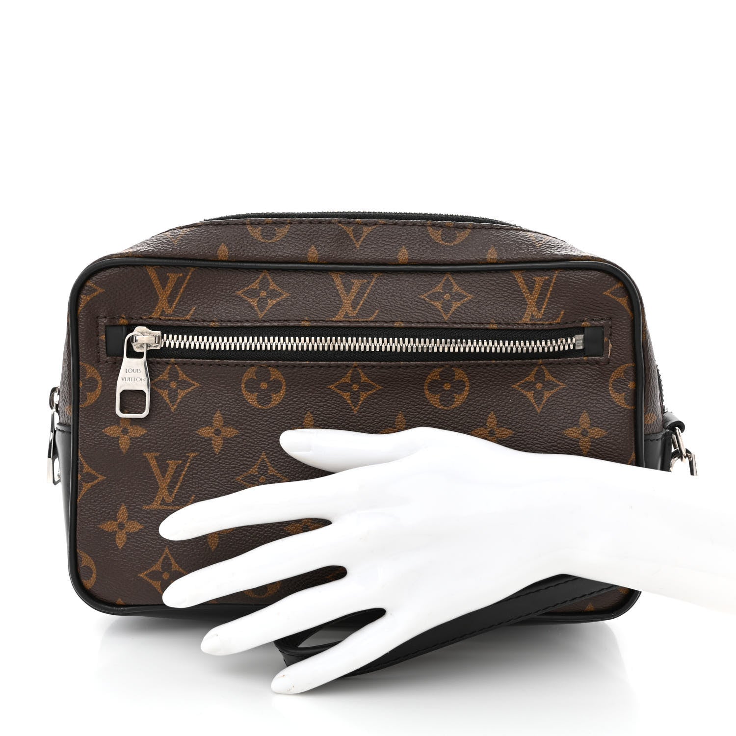 Louis Vuitton Monogram Macassar Kasai Clutch Black 2 of 10
