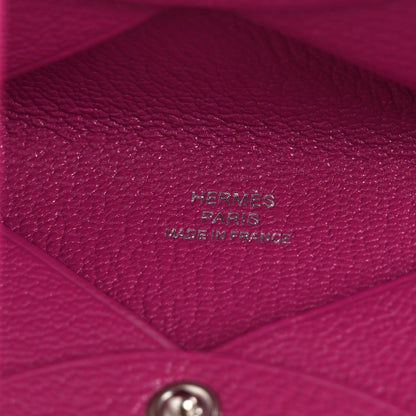 Hermes Chevre Mysore Calvi Card Case Rose Pourpre 6 of 8