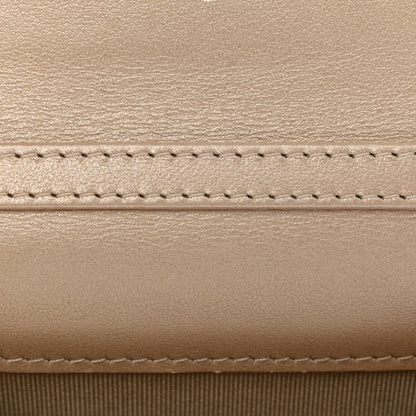Chanel Metallic Lambskin Quilted Flap Card Holder On Chain Gold 9 of 9