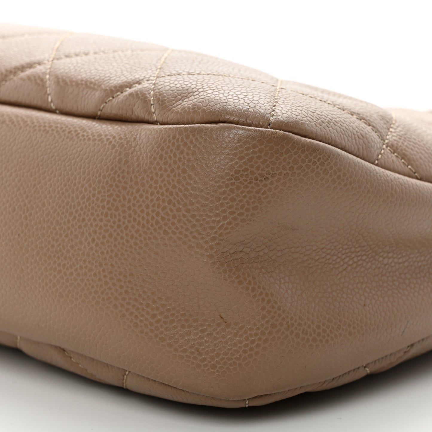 Caviar Quilted Timeless CC Soft Tote Beige