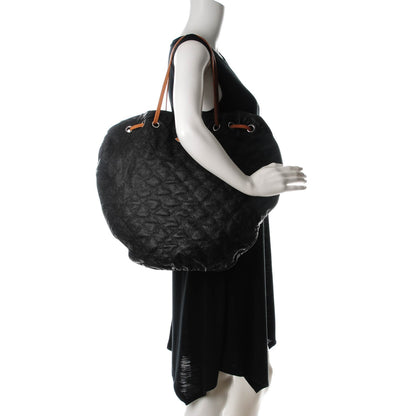Chanel Crumpled Grained Calfskin Drawstring Tote Black 2 of 7