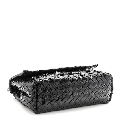 Bottega Veneta Ayers Intrecciato Baby Olimpia Shoulder Bag Black 4 of 10