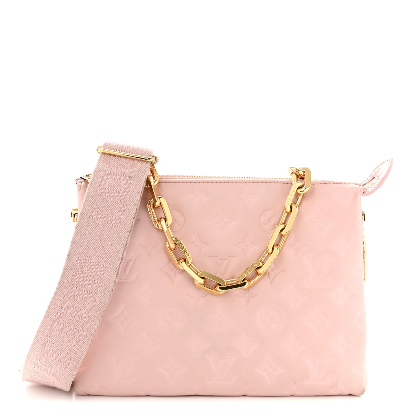 Lambskin Embossed Monogram Coussin PM Rose