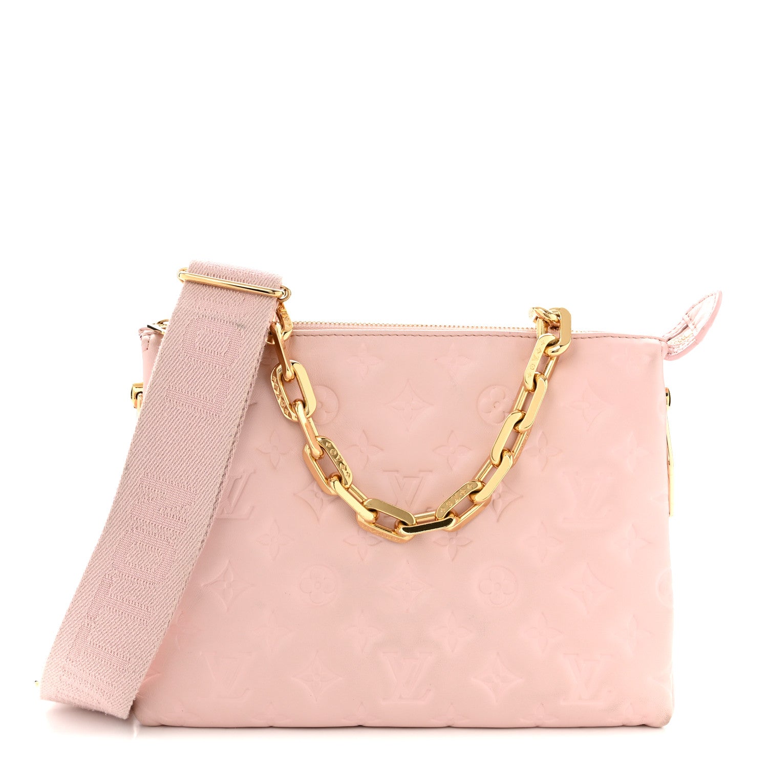 Louis Vuitton Lambskin Embossed Monogram Coussin PM Rose 1 of 11