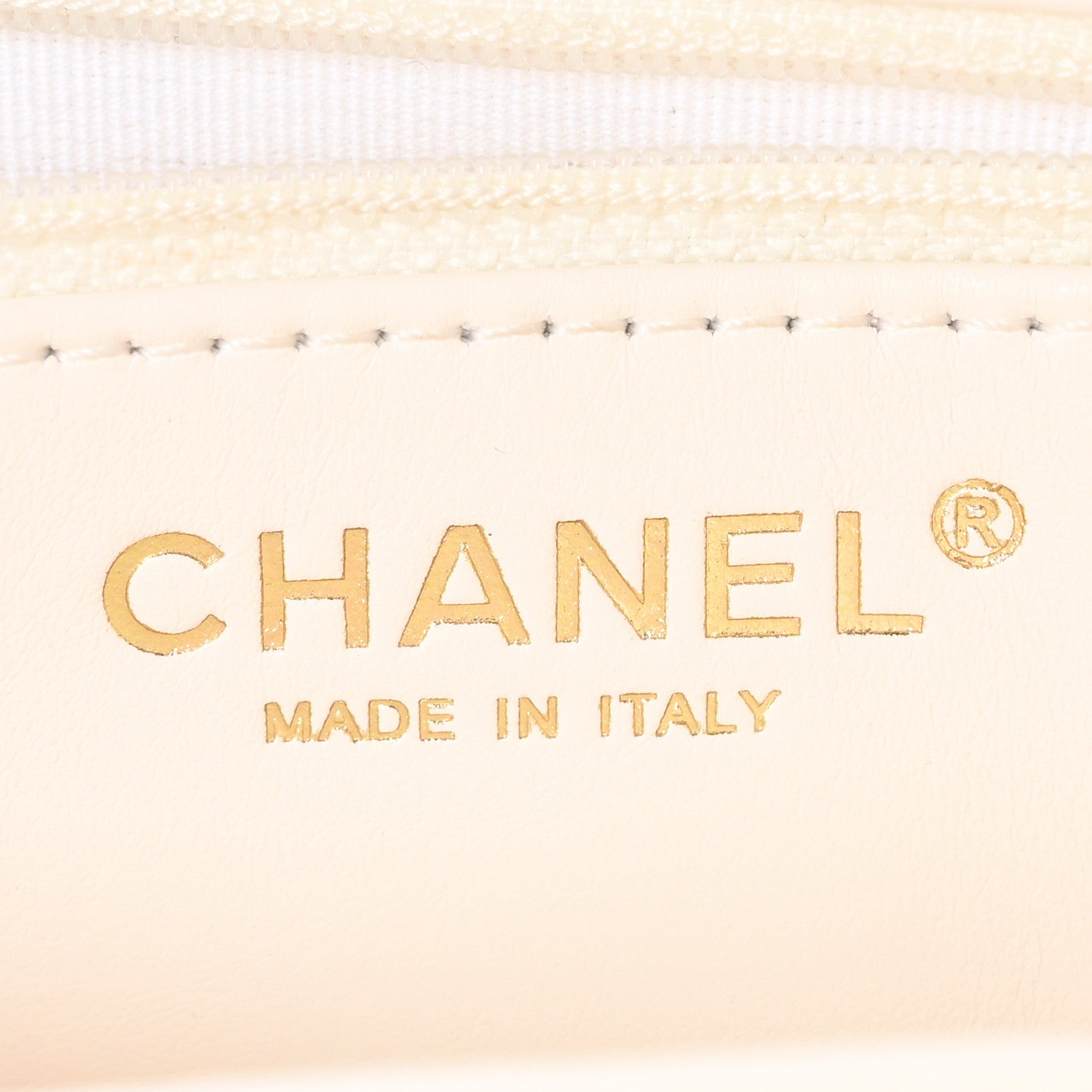 Chanel Shiny Aged Calfskin Quilted Nano Kelly Shopper White 6 of 10