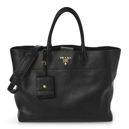 Prada Vitello Daino Shopping Tote Black 1 of 7