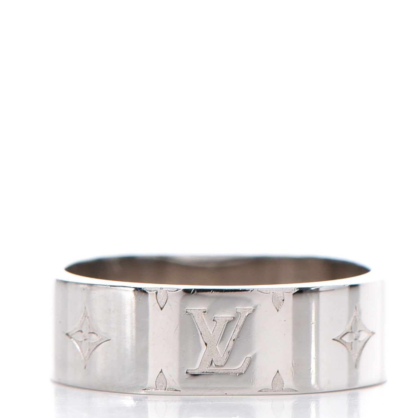Brass Monogram Engraved Nanogram Ring M Palladium