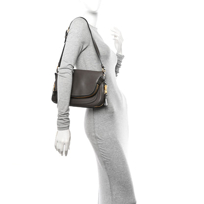 Tom Ford Pebbled Calfskin Medium Jennifer Graphite 2 of 13