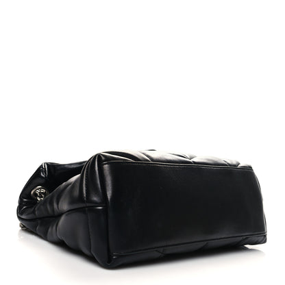Saint Laurent Lambskin Quilted Small Loulou Puffer Monogram Chain Satchel Black 4 of 11
