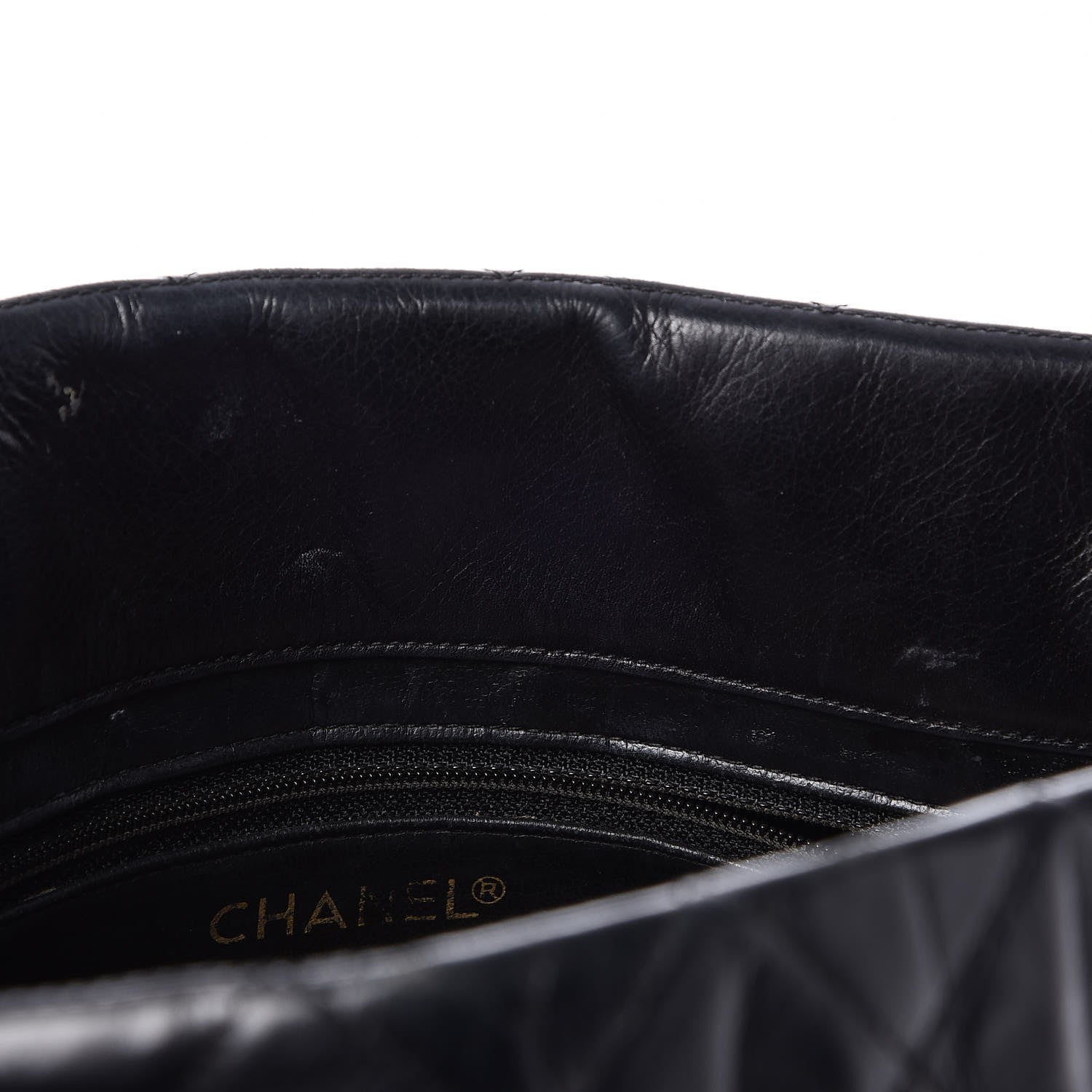Chanel Calfskin Quilted Large Shoulder Bag Black 12 of 12