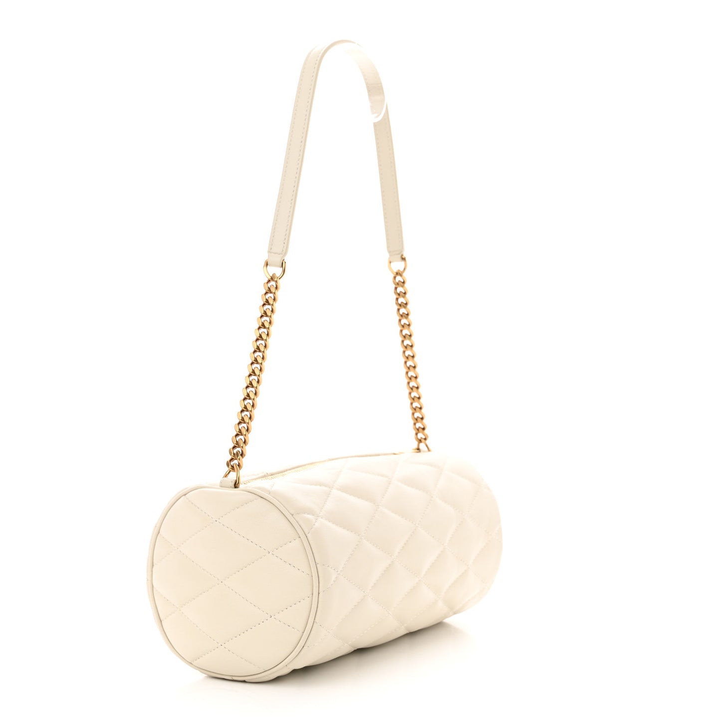 Lambskin Monogram Small Sade Tube Bag Blanc Vintage