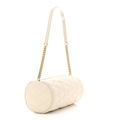 Saint Laurent Lambskin Monogram Small Sade Tube Bag Blanc Vintage 3 of 10