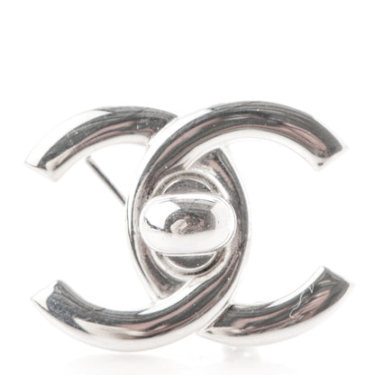 Chanel CC Turnlock Brooch Silver 1 of 4