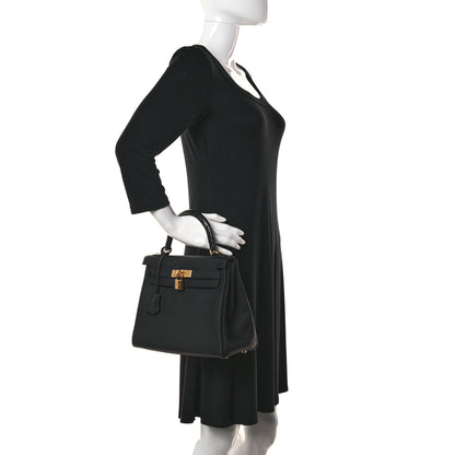 Hermes Togo Matte Alligator Kelly Retourne Touch 28 Black 4 of 39
