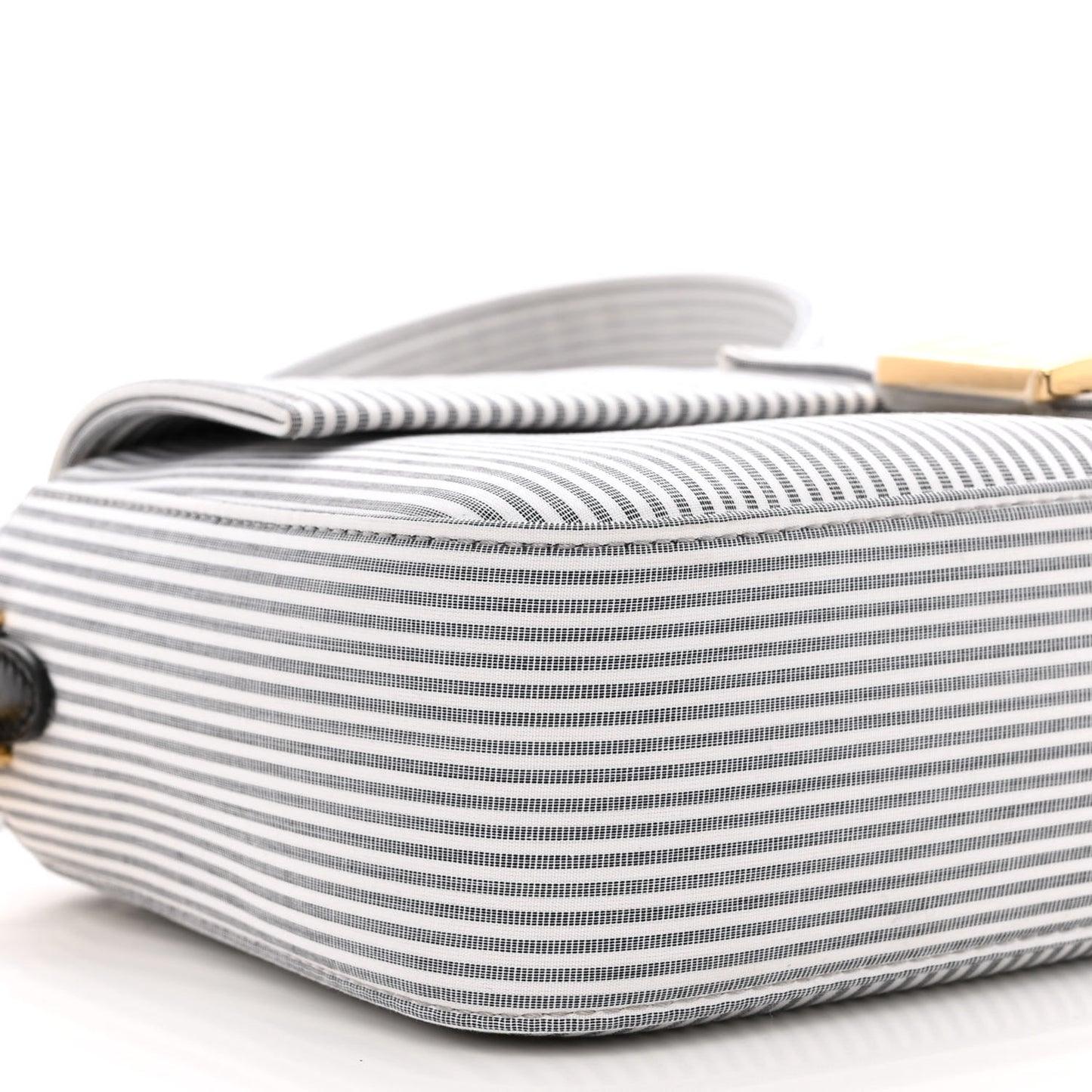 Cotton Cuoio Bretagna Striped Baguette Grigio White Black