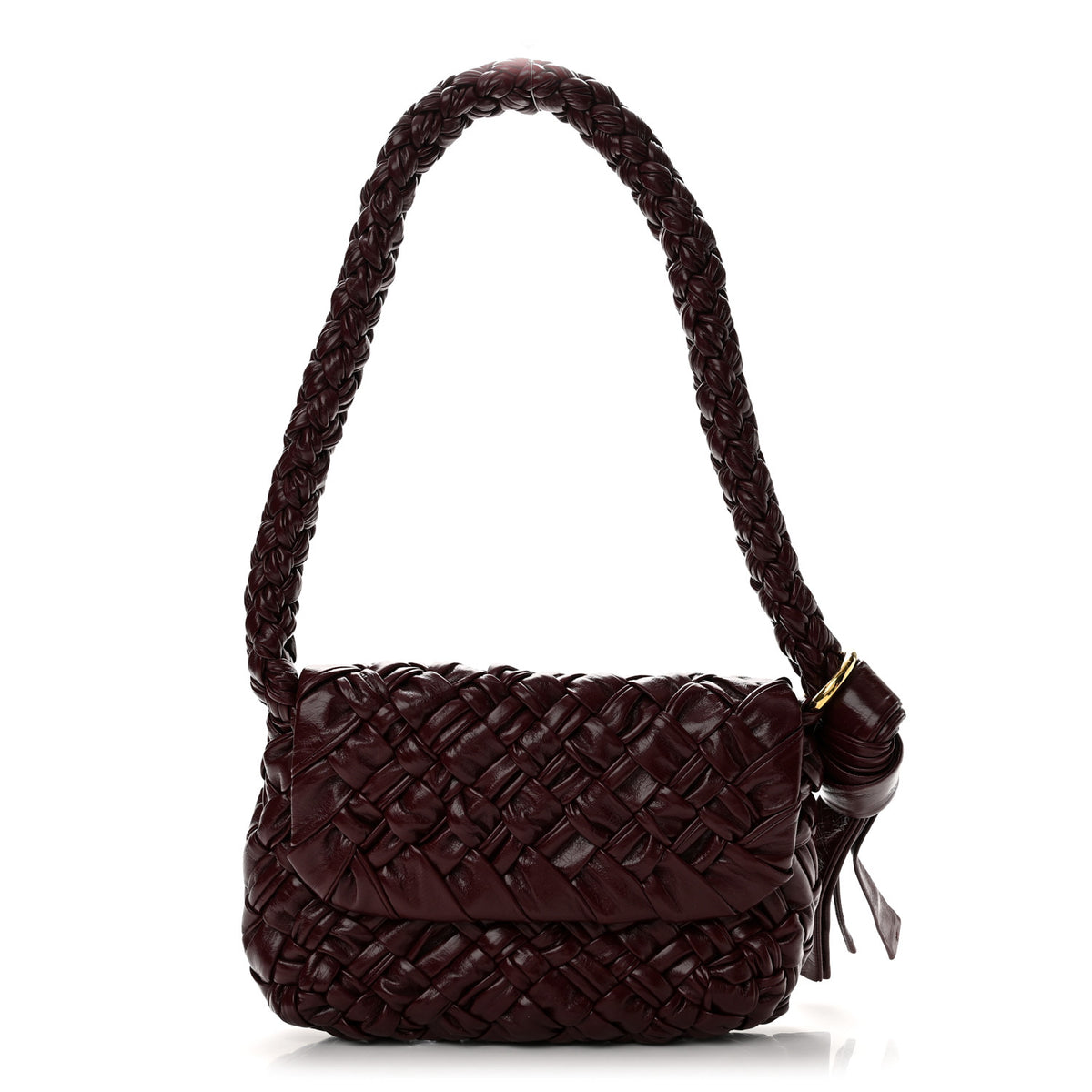 Calfskin Foulard Intreccio Kalimero Citta Shoulder Bag Barolo