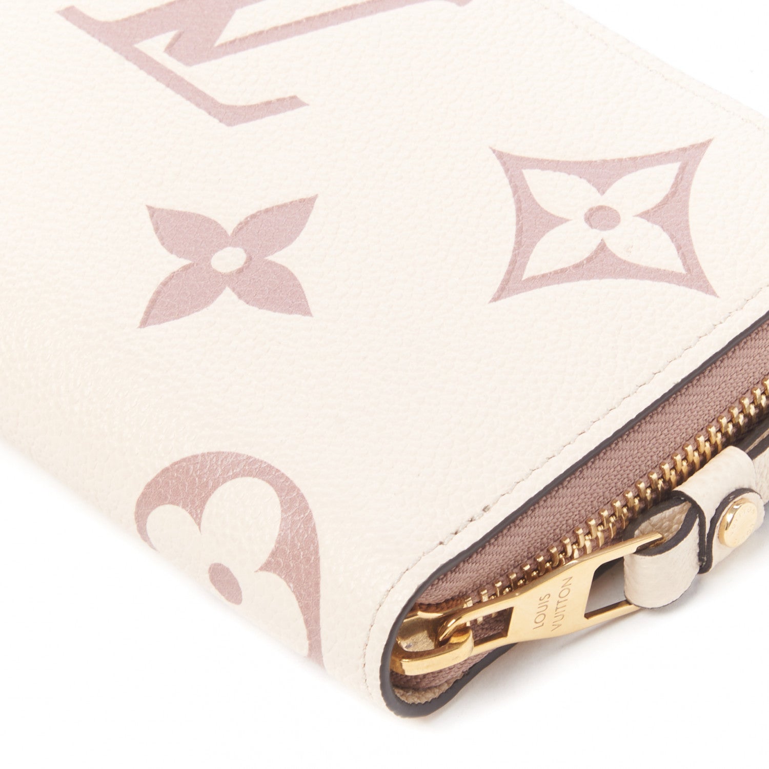 Louis Vuitton Empreinte Monogram Giant Zippy Wallet Creme Bois De Rose 5 of 9