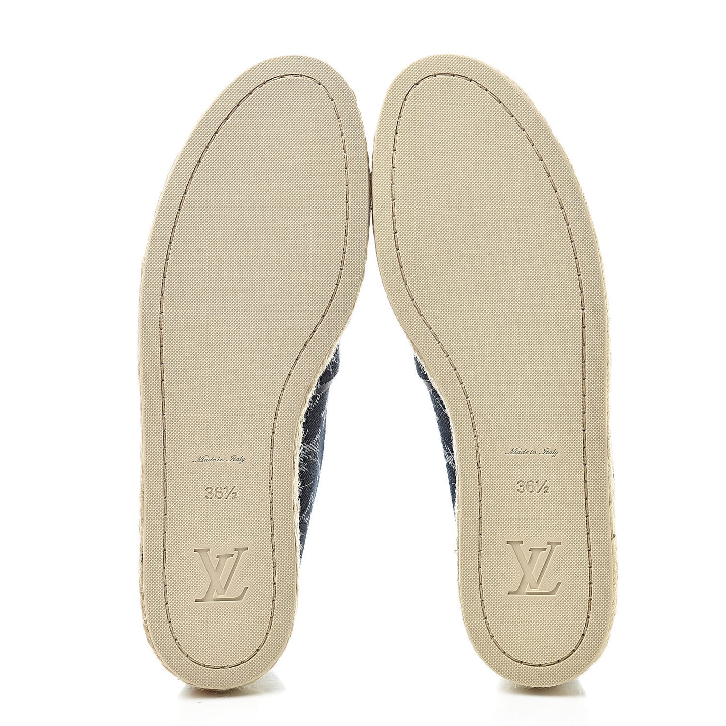 Monogram Denim Waterfall Espadrille 36.5 Marine