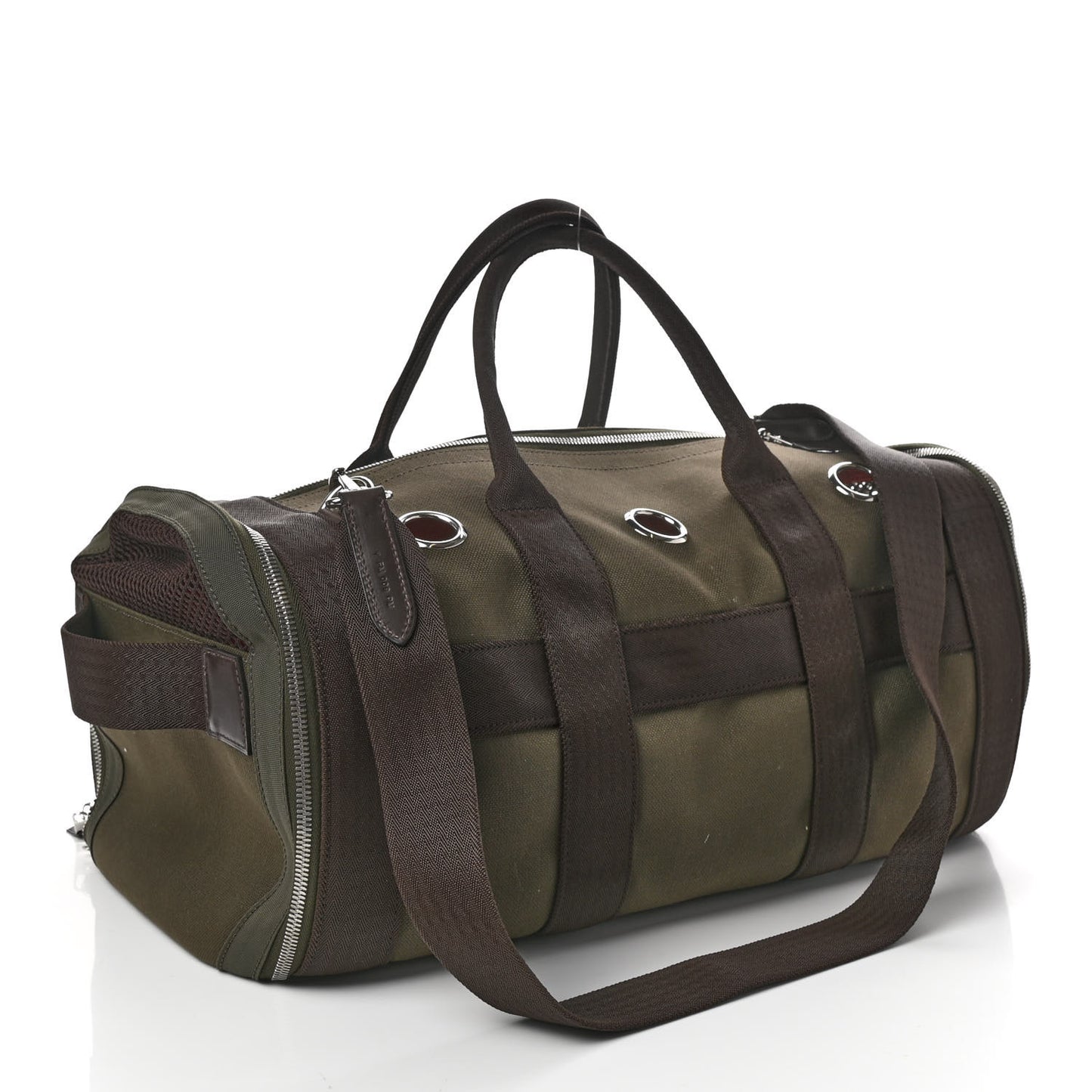 Fabric Carrying Dog Bag Kaki Feu