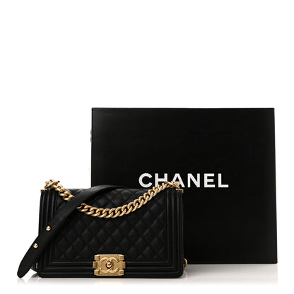 Chanel Caviar Quilted Medium Boy Flap Black 11 of 11