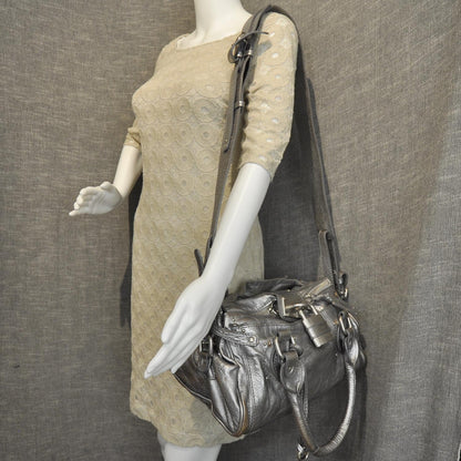 Chloe Leather Paddington Metallic Silver 3 of 13