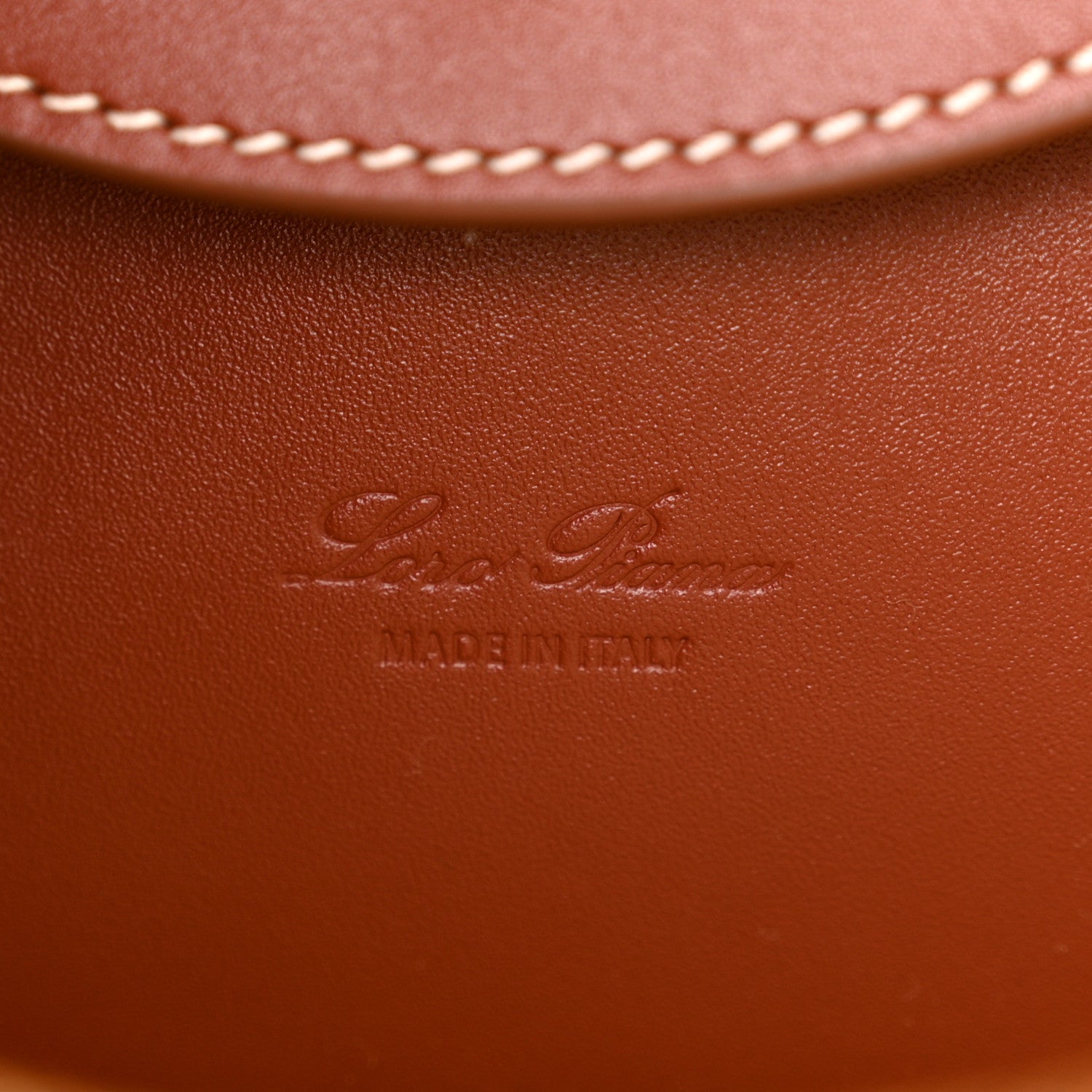Loro Piana Saddle Calfskin Extra Bag L27 Deep Kummel 6 of 9