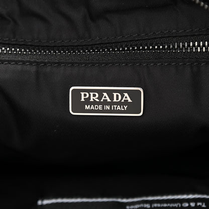 Prada X UNIVERSAL STUDIOS Tessuto Nylon Soft Padded Frankenstein Rose Medium Chain Clutch Bag Lacca 3 of 11