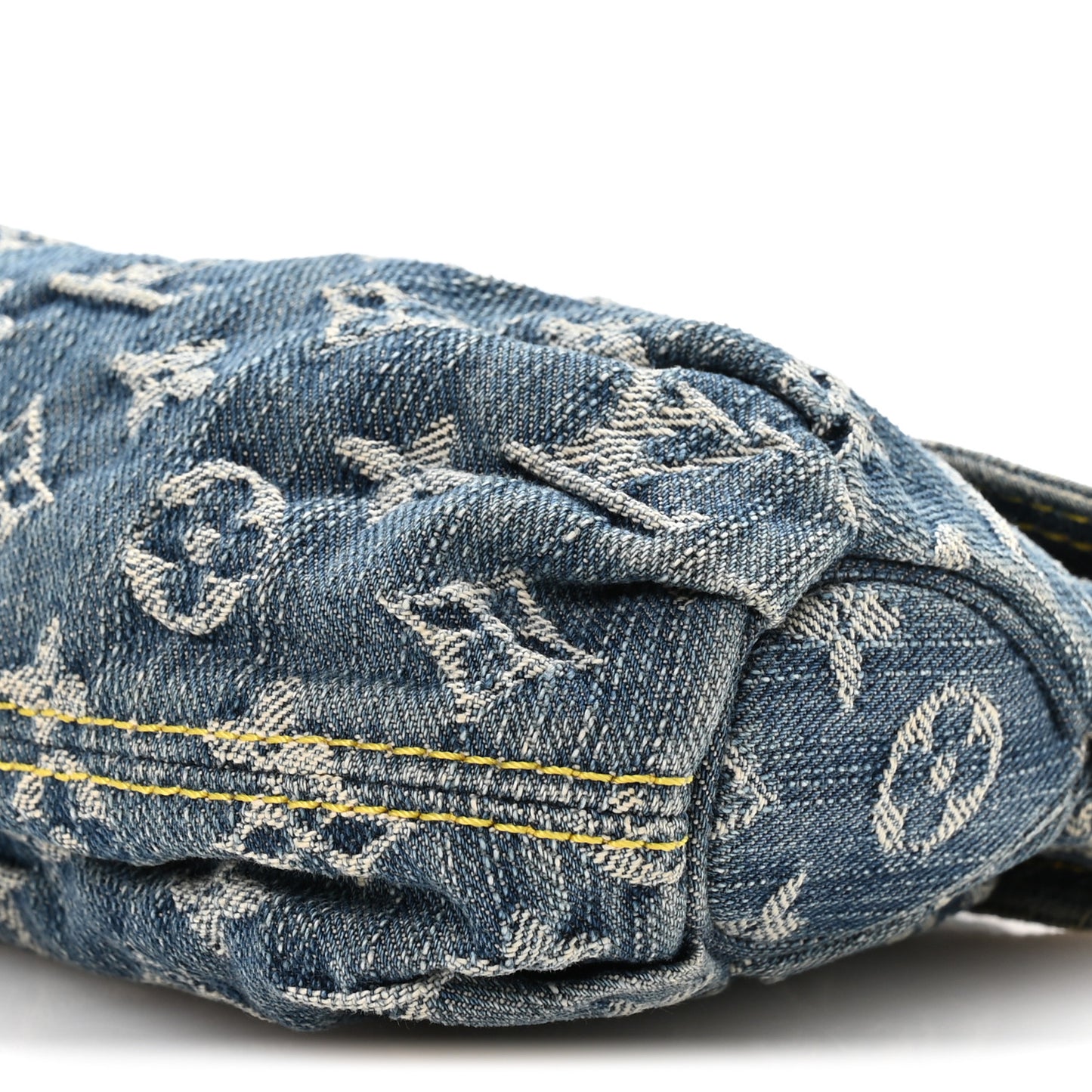 Monogram Denim Mini Pleaty Blue