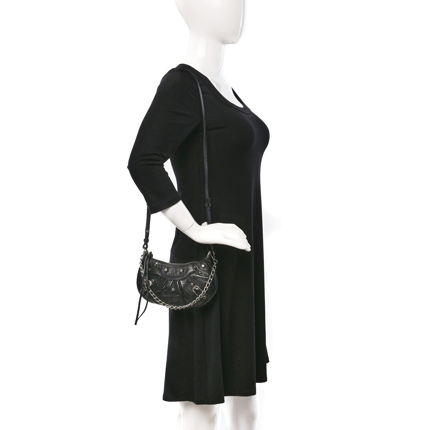 Agneau Arena Le Cagole Mini Purse With Chain Black