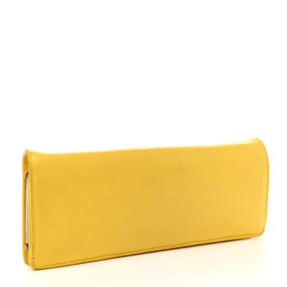 Balenciaga Calfskin Papier Wand Clutch Yellow 3 of 10