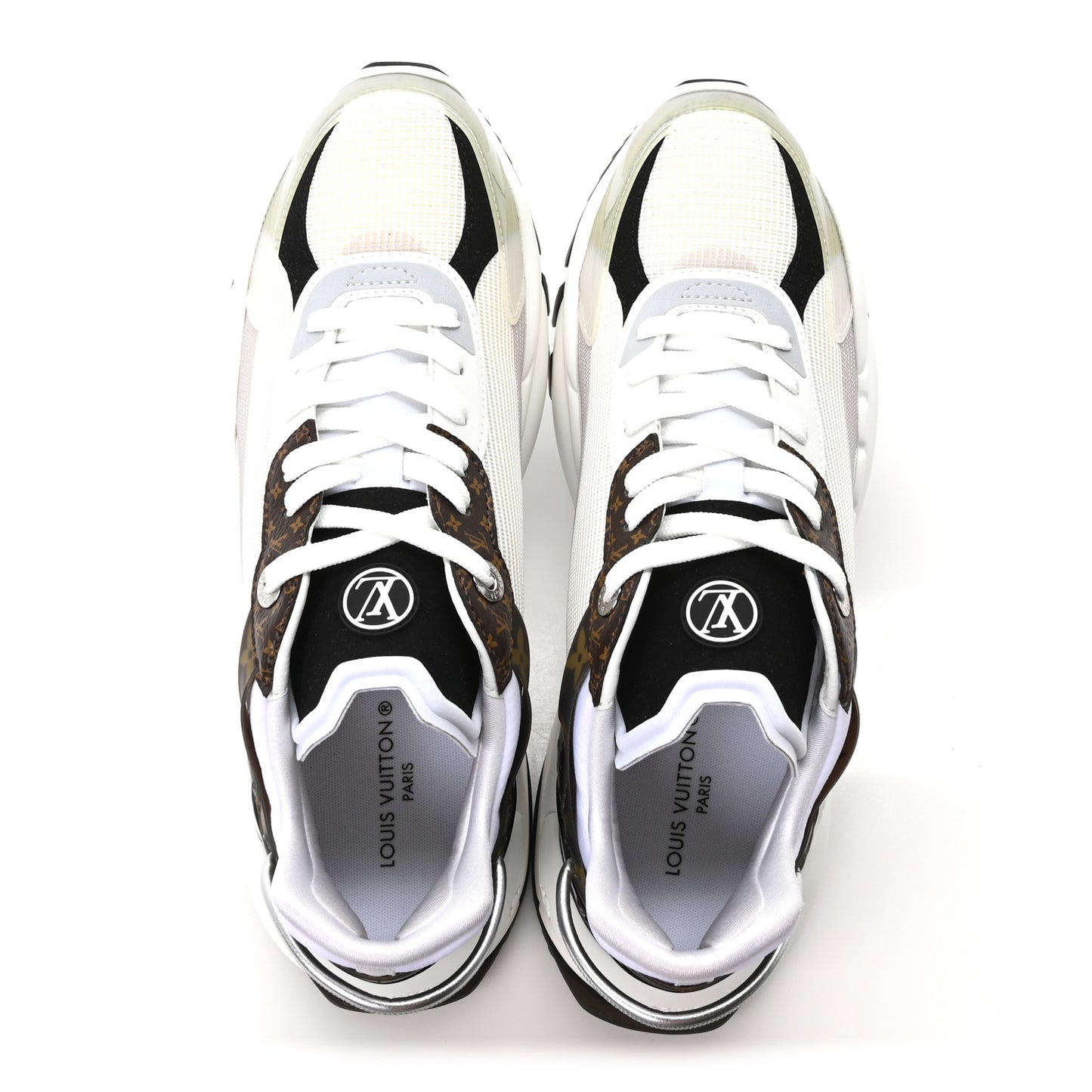 Monogram Calfskin Run 55 Sneakers 40 White