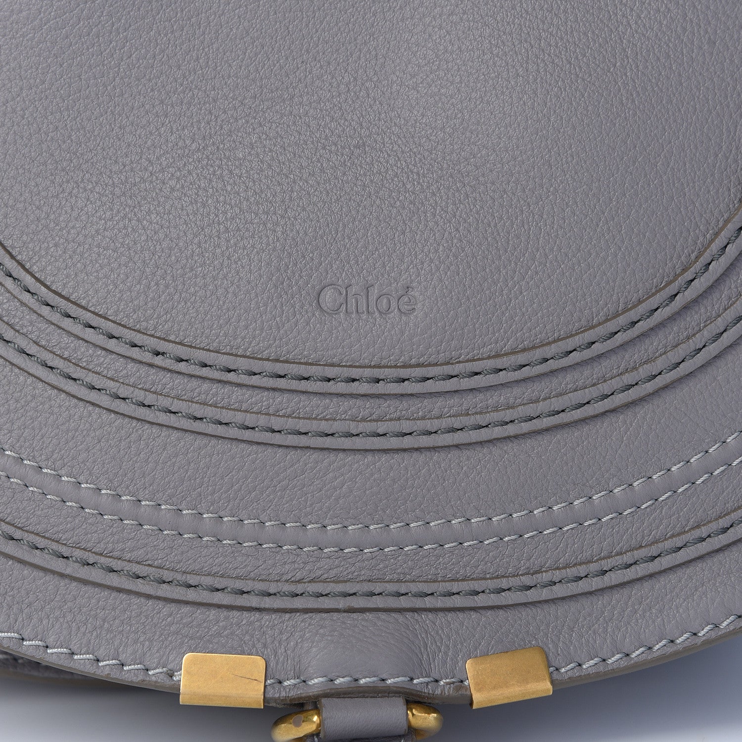 Chloe Calfskin Medium Marcie Round Crossbody Bag Cashmere Grey 13 of 13