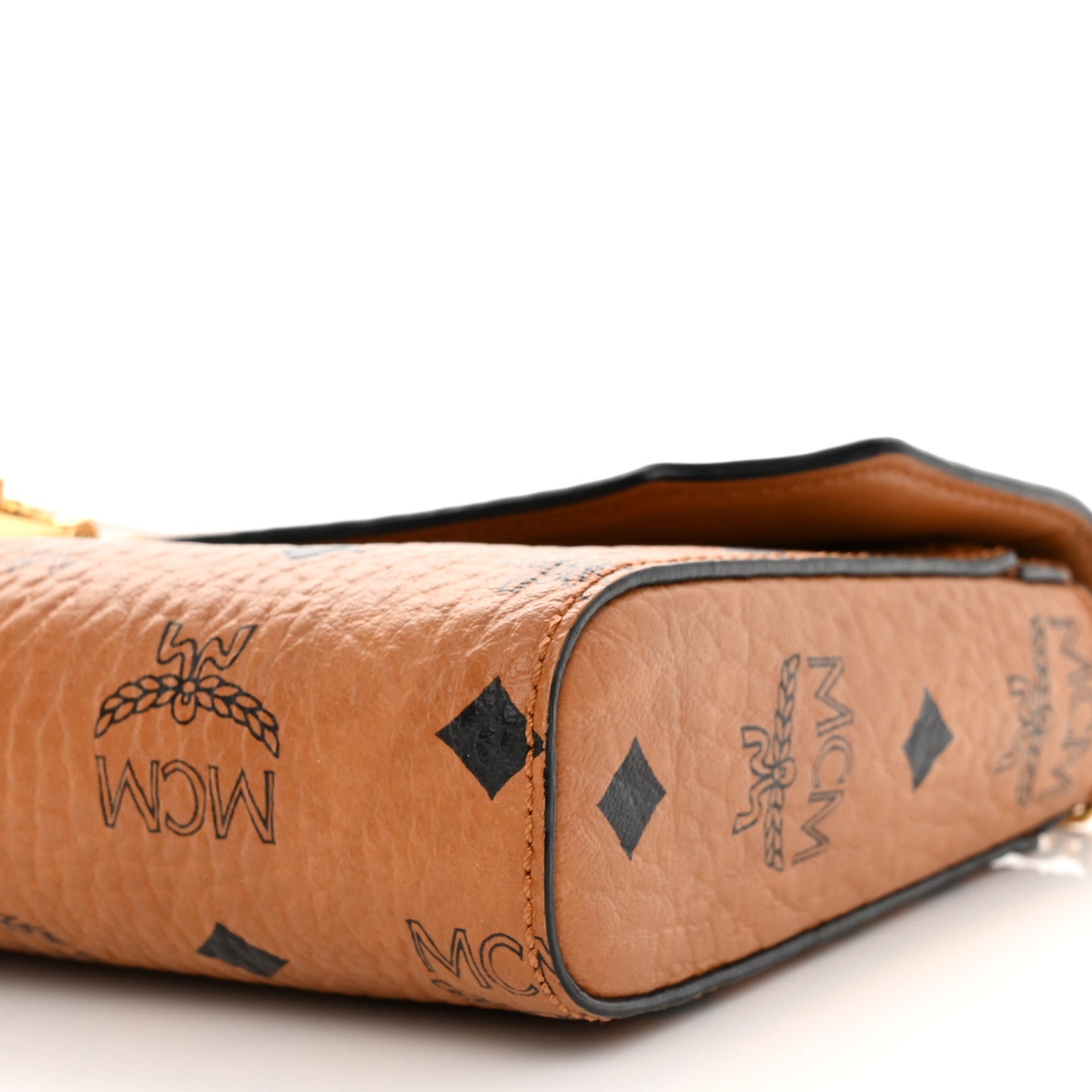 MCM Visetos Small Millie Crossbody Bag Cognac 1145122 – FASHIONPHILE