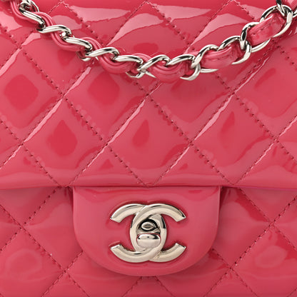 Chanel Patent Quilted Mini Rectangular Flap Fuchsia 8 of 11