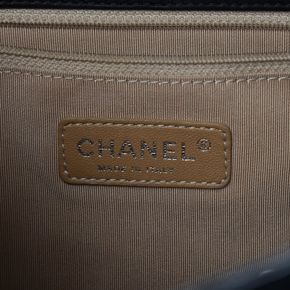 Chanel Glazed Crinkled Lambskin Large East West Flap Black 6 of 10