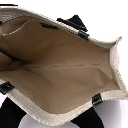 Chloe Cotton Calfskin Medium Woody Ribbon Tote Black Blue 5 of 11