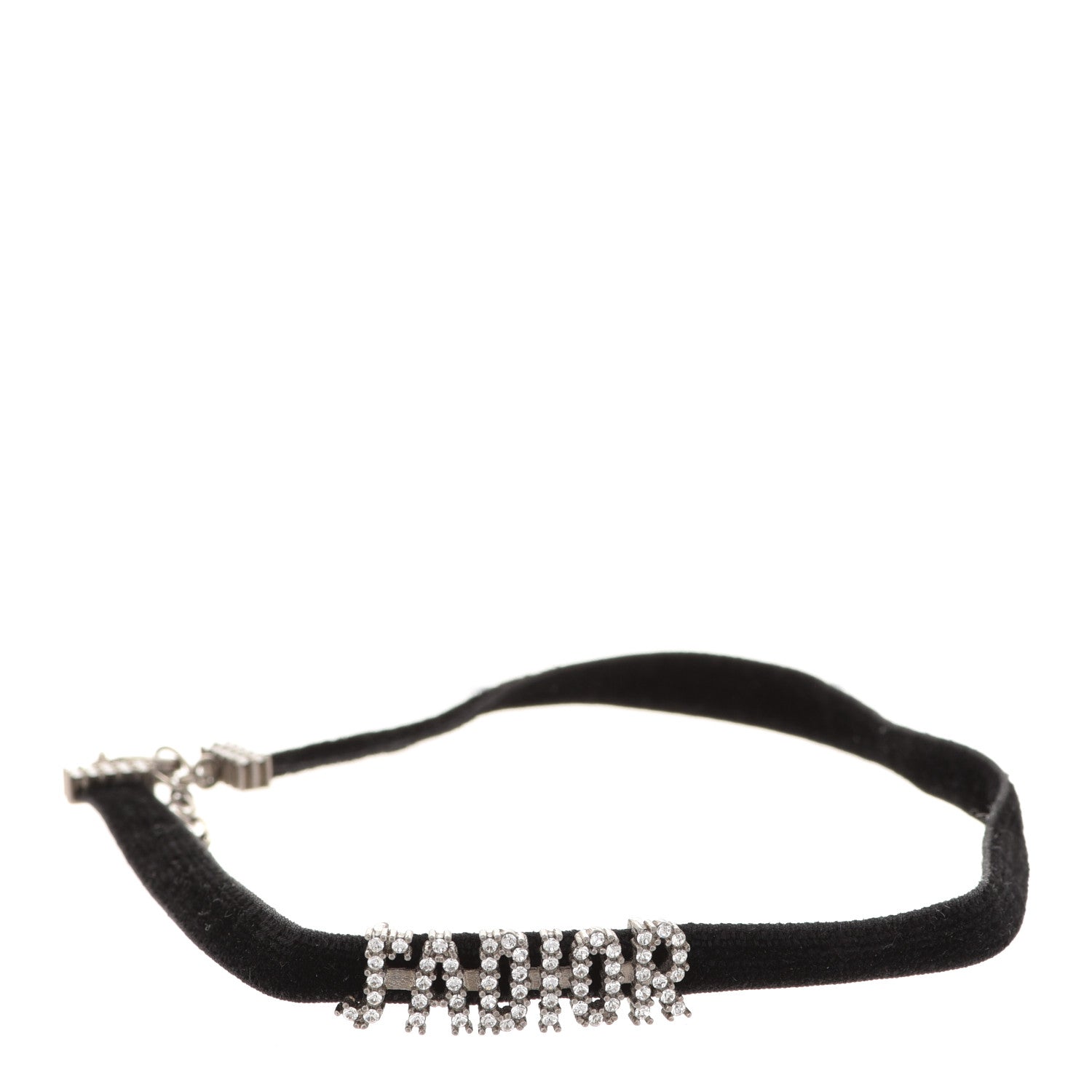 Christian Dior Velvet Crystal J’Adior Choker Necklace Black 1 of 5