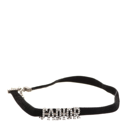 Christian Dior Velvet Crystal J’Adior Choker Necklace Black 1 of 5