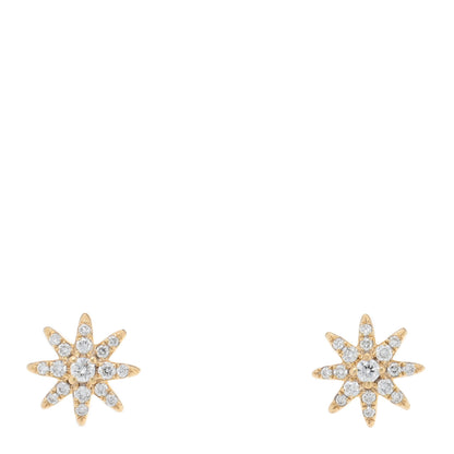 David Yurman 18K Yellow Gold Diamond Petite Starburst Earrings 1 of 4
