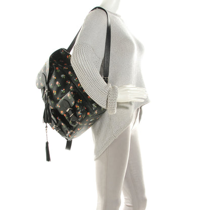 Saint Laurent Calfskin Prairie Flower Printed Festival Backpack Multicolor 2 of 9