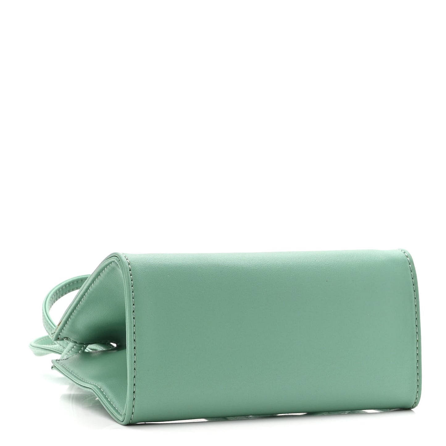 Vegan Leather Small Shopping Bag Sage