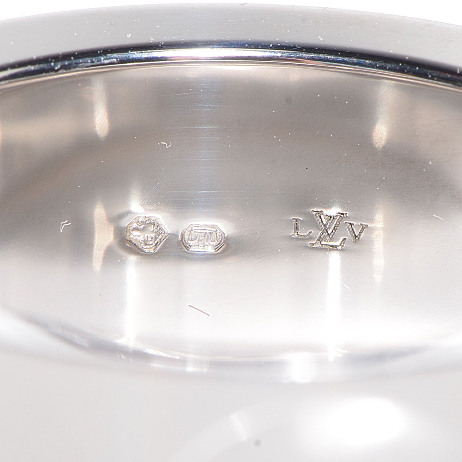 Louis Vuitton 18K White Gold Diamonds Empreinte Large Ring 56 US 7.5 6 of 6