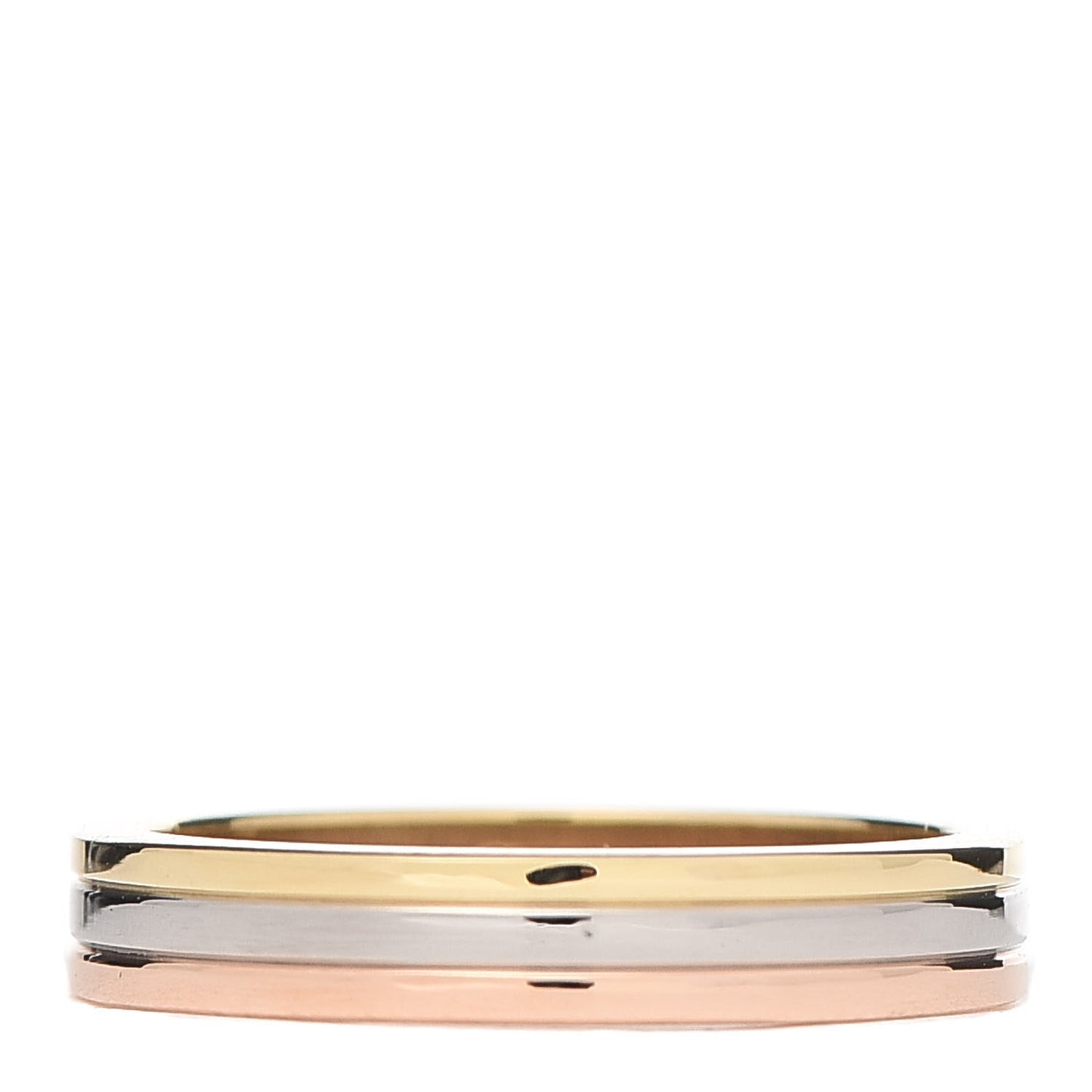 18K Pink White Yellow Gold 3.5mm Trinity Wedding Band Ring 52 6