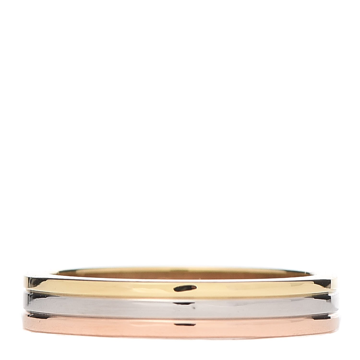 Cartier 18K Pink White Yellow Gold 3.5mm Trinity Wedding Band Ring 52 6 1 of 5