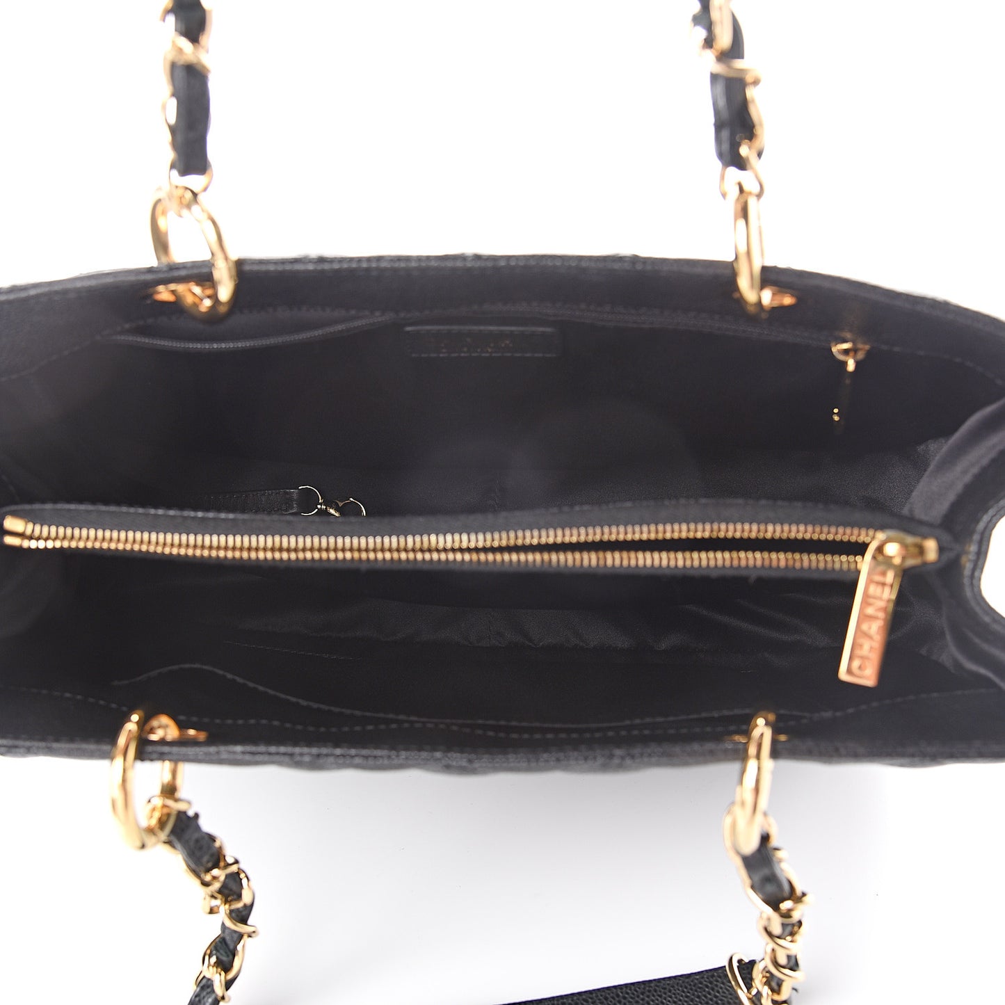 Caviar Quilted Grand Shopping Tote GST Black