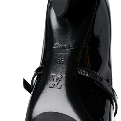 Louis Vuitton Patent Uniformes Silhouette 40mm Pumps 35 Black 6 of 11